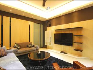 電視牆錦集, 黑革設計HaygerInteriorDesign 黑革設計HaygerInteriorDesign Living room Solid Wood Multicolored