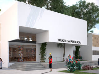 Biblioteca Municipal en Puerto Aventuras, EMERGENTE | Arquitectura EMERGENTE | Arquitectura Commercial spaces