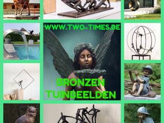 BRONZEN TUINBEELDEN , TWO TIMES BRONZEN TUINBEELDEN TWO TIMES BRONZEN TUINBEELDEN モダンな庭