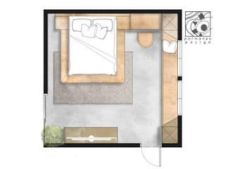 EV Master Bedroom, Permanas Design Permanas Design Espacios comerciales