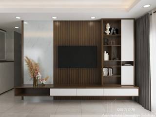 Thiết Kế Nội Thất Căn Hộ Lucky Palace 2 Phòng Ngủ, Deco Việt Deco Việt Modern living room