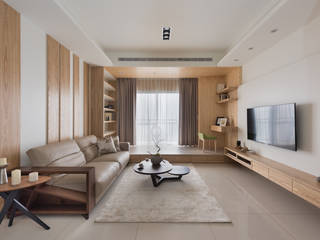清雅居, 拾雅客空間設計 拾雅客空間設計 Modern living room Plywood