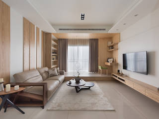 清雅居, 拾雅客空間設計 拾雅客空間設計 Modern Living Room Plywood
