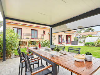 PERGOLA BIOCLIMATIK, Véranda Gustave Rideau Véranda Gustave Rideau Balkon, Beranda & Teras Modern Aluminium/Seng