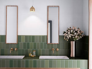 Matelier, Equipe Ceramicas Equipe Ceramicas Mediterranean style bathrooms Tiles Green