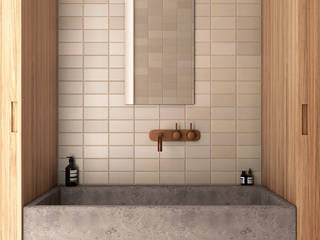 Matelier, Equipe Ceramicas Equipe Ceramicas Industrial style bathroom Tiles Beige
