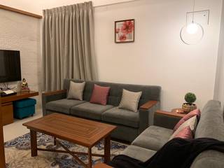 Residence for Nethra and Amarnarayan Reddy, Mallika Seth Mallika Seth Asian style living room