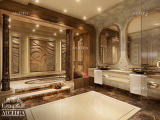 Bathroom design in luxury villa Abu Dhabi, Algedra Interior Design Algedra Interior Design Casas de banho modernas