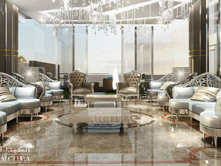 Luxury living room design in Dubai, Algedra Interior Design Algedra Interior Design Modern living room