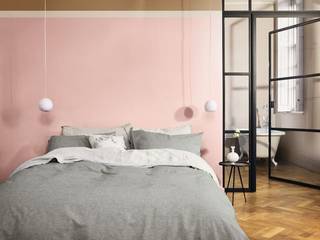 The calming bedroom Create a soothing atmosphere in your bedroom with the Dulux Colour of the Year 2019 Dulux UK Habitaciones modernas Rosa dulux, spiced honey, colour of the year, 2019, bedroom paint, bedroom colour, pale pink, rose