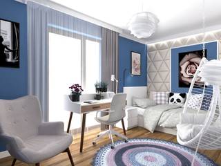 Piękny Projekt Pokoju Dziecka, Senkoart Design Senkoart Design Girls Bedroom Blue