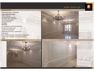 Apartment interior Design, Bolkly, Alexandria, Doaa Gamal Studio Doaa Gamal Studio Salas de jantar modernas