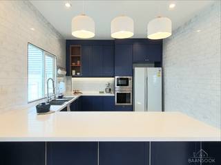 ชุดครัว สี Midnight Blue, BAANSOOK Design & Living Co., Ltd. BAANSOOK Design & Living Co., Ltd. Jardín interior
