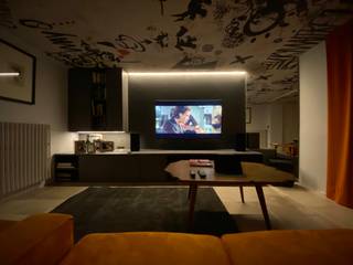 Sala TV AUDIO, Federica Rossi Interior Designer Federica Rossi Interior Designer 모던스타일 미디어 룸