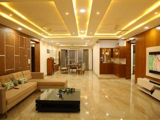 Alpine Towers, 3BHK, PARASH DESIGN HOUSE PARASH DESIGN HOUSE Living room