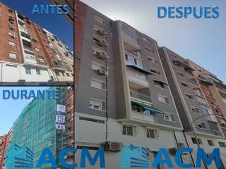 Rehabilitación de fachadas principal y posterior en Madrid, Rehabilitaciones Integrales ACM, S.L. Rehabilitaciones Integrales ACM, S.L.