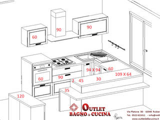 LIPARI, Mithai Italia srl Outlet della Cucina e del Bagno Mithai Italia srl Outlet della Cucina e del Bagno 置入式廚房 複合木地板 Transparent