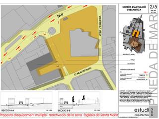 Concurso / Propuesta Urbana, Iglesia de Santa María, Pineda de Mar, España., MONAGHAN DESIGN SAS MONAGHAN DESIGN SAS