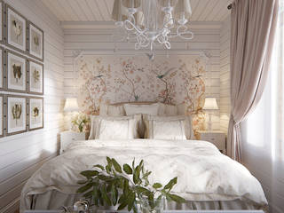 Коттедж в Москве , Design Studio Details Design Studio Details Eclectic style bedroom