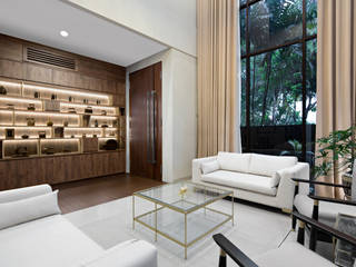 Modern Hill Residence, Spacematic Studio Spacematic Studio Living room Wood Wood effect