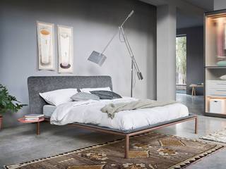 Novamobili Bett Rain, Livarea Livarea Minimalist bedroom Solid Wood Grey