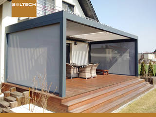 Pergole tarasowe, SOLTECH Sp. z o.o. SOLTECH Sp. z o.o. Modern style balcony, porch & terrace