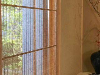 簾戸-4 風雅 fuga №14, 井上スダレ株式会社 井上スダレ株式会社 Asian style bedroom Bamboo Wood effect