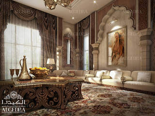 Traditional Islamic guest room design Abu Dhabi, Algedra Interior Design Algedra Interior Design Soggiorno classico