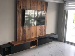 Muebles de Tv, Raizcorteza Raizcorteza Livings de estilo moderno Madera Acabado en madera