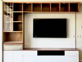 Muebles de Tv, Raizcorteza Raizcorteza Livings de estilo moderno Madera Acabado en madera