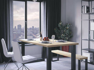 Mesa de Comedor Kloe, KionHome KionHome Dining room چپس بورڈ