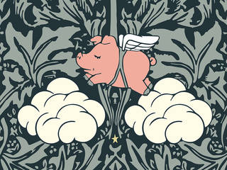 'Morris Dream' Bedroom wallpaper by Young & Battaglia, Mineheart Mineheart Murs & Sols originaux