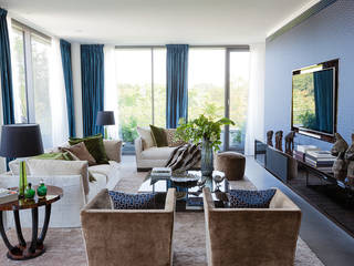 Exklusives Penthouse in Berlin , paris 56-fine interiors paris 56-fine interiors Modern living room