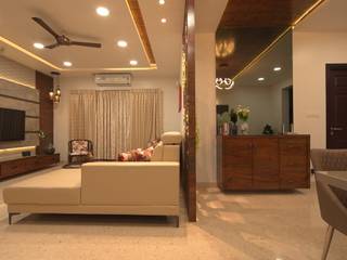 Spacious 4.5 BHK Flat Interior Design, AARAYISHH AARAYISHH Modern living room