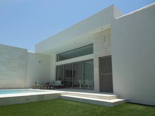 Proyecto Patio/Terraza en Cantera Blanco Galarza y Blanco Pachuca, Cantessa Canteras y Servicios Cantessa Canteras y Servicios Moderner Balkon, Veranda & Terrasse Stein