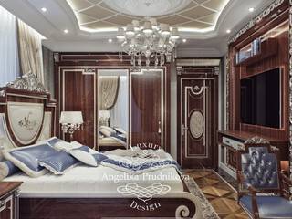 Дизайн-проект интерьера мужской спальни в загородном доме в классическом стиле, Дизайн-студия элитных интерьеров Анжелики Прудниковой Дизайн-студия элитных интерьеров Анжелики Прудниковой Bedroom