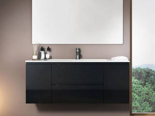 Mobile bagno sospeso arredo da 120 cm in 4 colori , Bagno Italia Bagno Italia Ванна кімната MDF