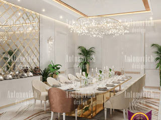 Cozy Dining Room Interior Design in Florida, Luxury Antonovich Design Luxury Antonovich Design