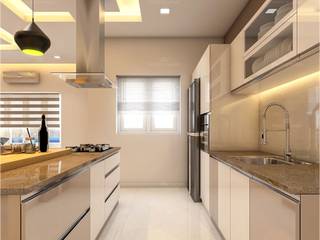 Best Architects In Thrissur kerala, Monnaie Interiors Pvt Ltd Monnaie Interiors Pvt Ltd Bếp xây sẵn