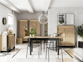 Meble do salonu, Meble Minio Meble Minio Living roomCupboards & sideboards Chipboard Wood effect