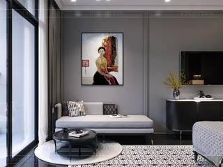Thiết kế nội thất Studio: Phong cách Đông Dương, ICON INTERIOR ICON INTERIOR Phòng khách phong cách châu Á