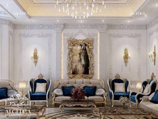 Luxury majlis design in Riyadh, Algedra Interior Design Algedra Interior Design Salas de estar clássicas