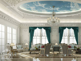 Luxury majlis design in Riyadh, Algedra Interior Design Algedra Interior Design 클래식스타일 거실