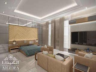 غرفة نوم رئيسية مع منطقة للجلوس, Algedra Interior Design Algedra Interior Design غرفة نوم