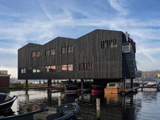 'HET BOSCH' Boathouse/Restaurant/Penthouse, JagerJanssen architecten BNA JagerJanssen architecten BNA مساحات تجارية