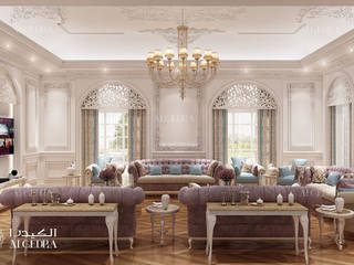 Classic style majlis design in Bahrain, Algedra Interior Design Algedra Interior Design Salones clásicos