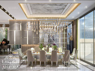 Modern dining room design in Dubai, Algedra Interior Design Algedra Interior Design モダンデザインの ダイニング