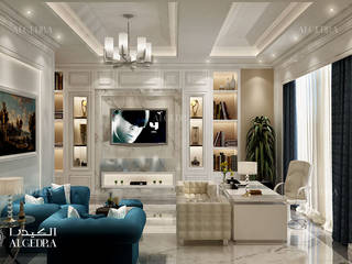 Home office design in luxury villa, Algedra Interior Design Algedra Interior Design Modern study/office