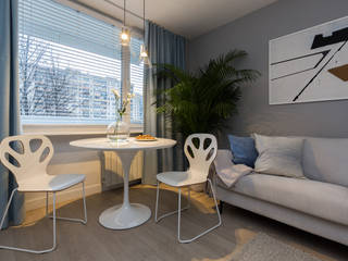 Metamorfoza na Bielanach, Scope Interior Design Piotr Skorupa Scope Interior Design Piotr Skorupa Modern living room MDF