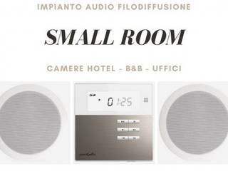 Sistema small room Diffusione sonora da incasso per Camere Hotel - B&B - Uffici, Masterstore24 srls Masterstore24 srls Espaços comerciais
